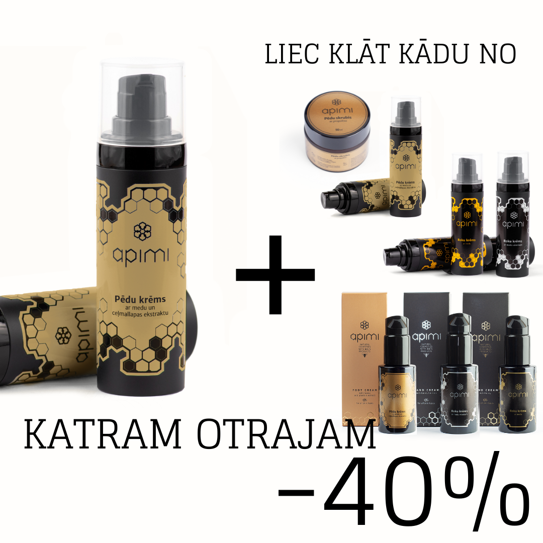Pēdu krēms ar medu un ceļmallapas ekstraktu