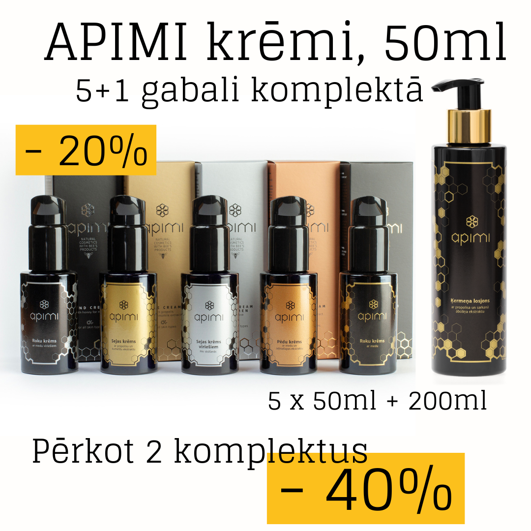 Melnā piektdiena - APIMI LUX krēmu komplekts 5x50ml + ķermeņa losjons 200ml