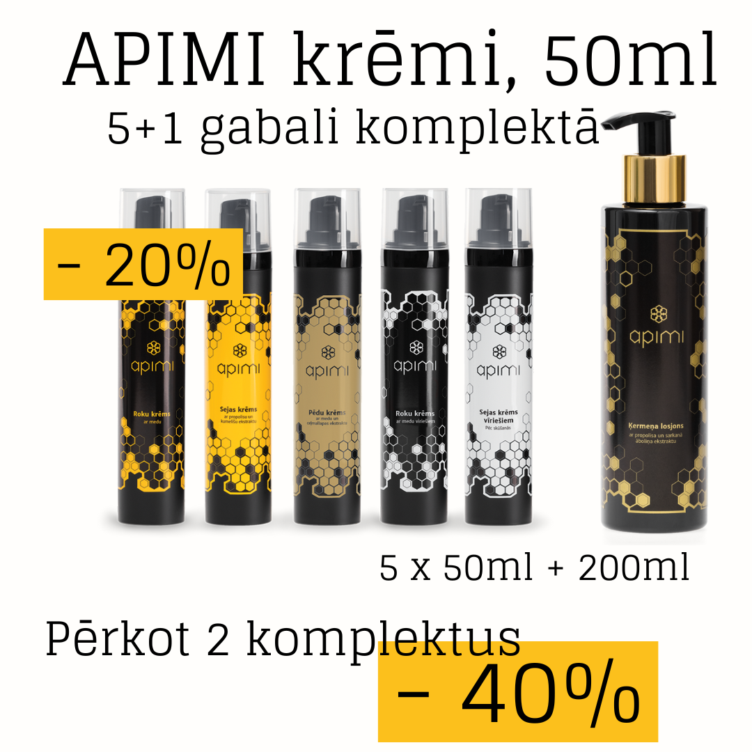 Melnā piektdiena - APIMI krēmu komplekts 5x50ml + ķermeņa losjons 200ml