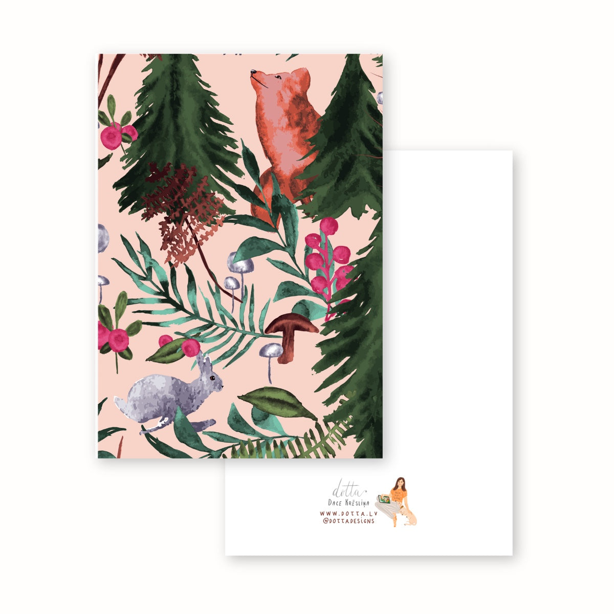 Apsveikuma kartīte - Gaišā meža veltes