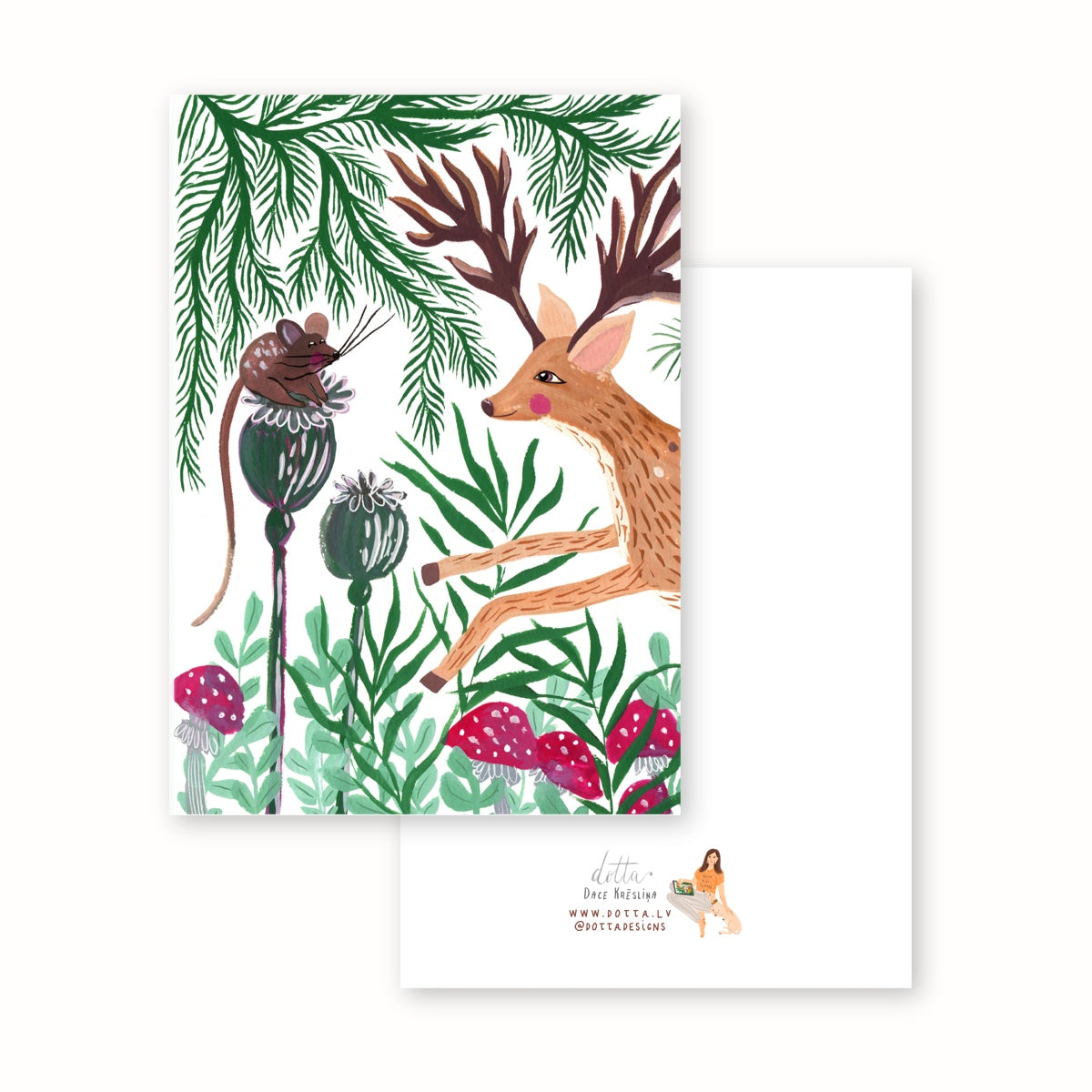 Apsveikuma kartīte - Meža draugi