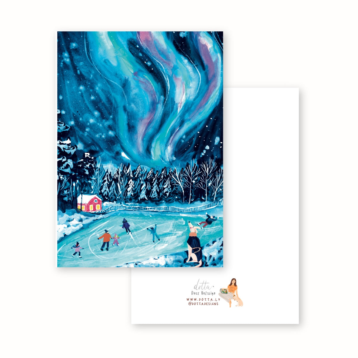 Apsveikuma kartīte - Maģiskā slidotava