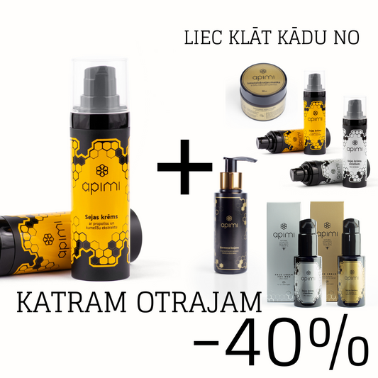 Sejas krēms ar propolisu un kumelīšu ekstraktu / Face cream with propolis and chamomile extract, travel packaging