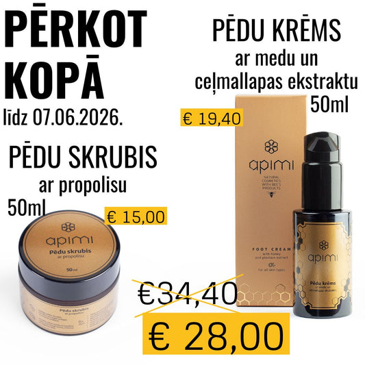 Pēdu skrubis + Pēdu krēms 50ml