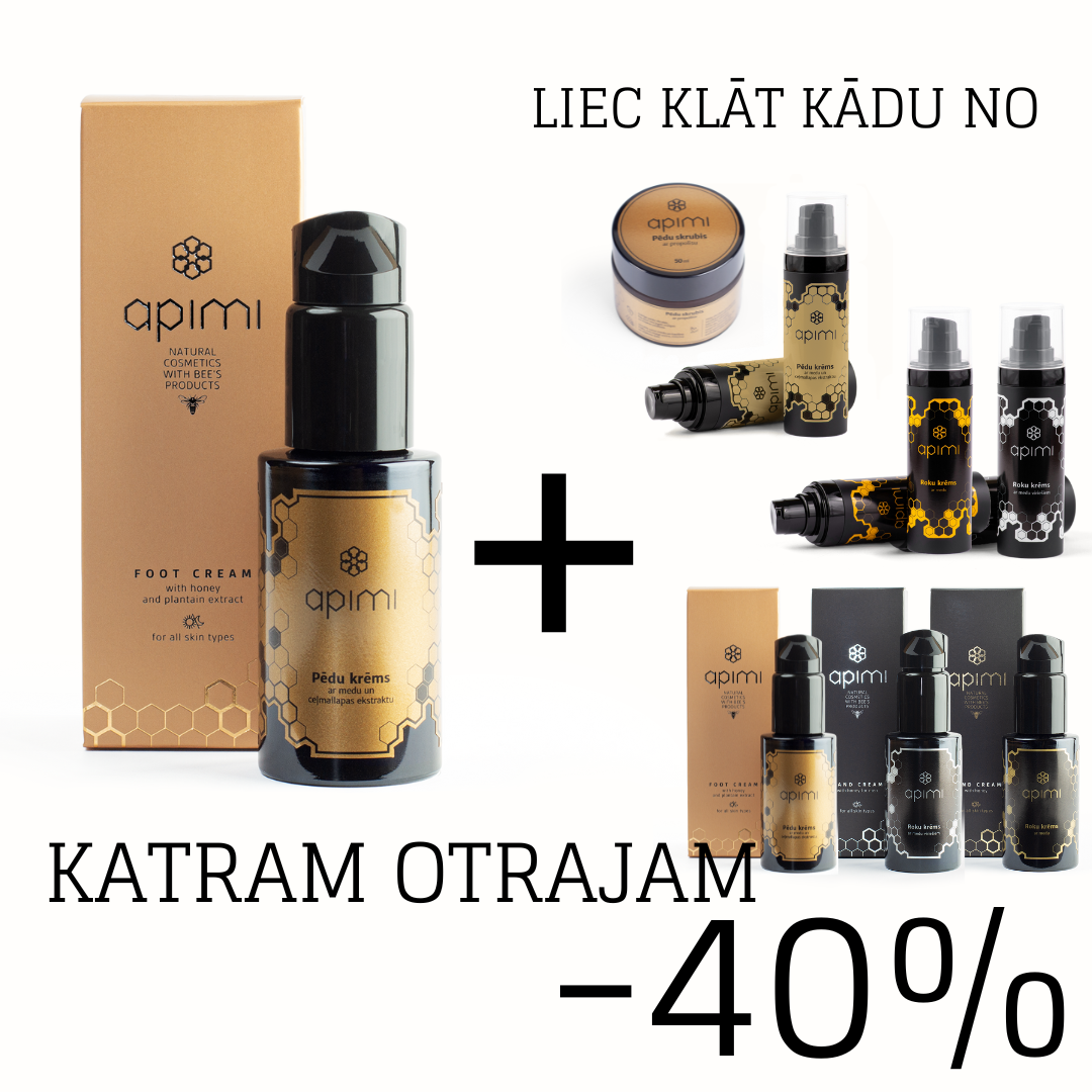 Pēdu krēms ar medu un ceļmallapas ekstraktu, 50 ml