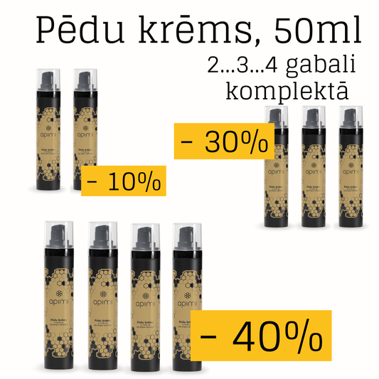 Melnā piektdiena - Pēdu krēms ar medu un ceļmallapas ekstraktu, 50ml