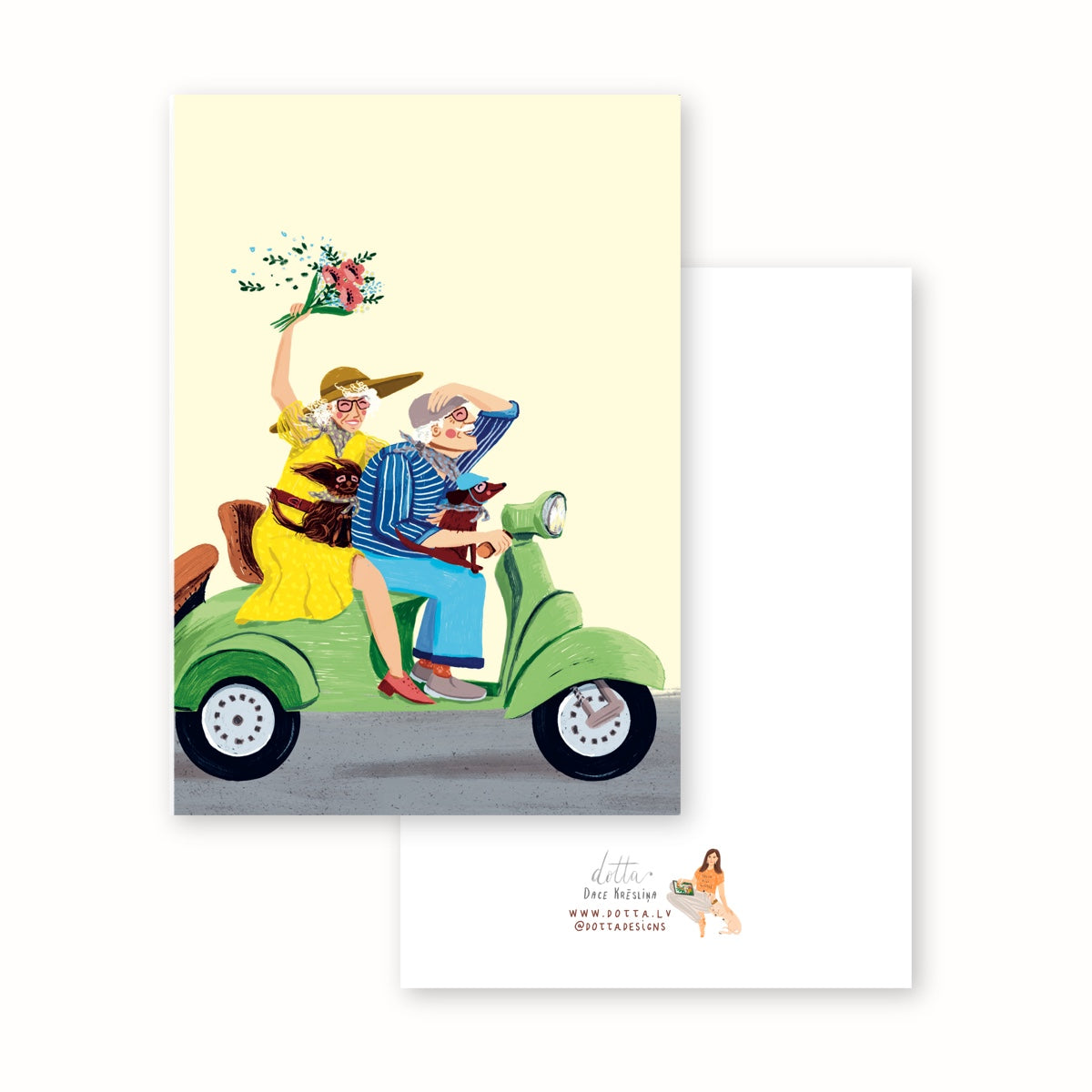 Apsveikuma kartīte - Laižam ciemos