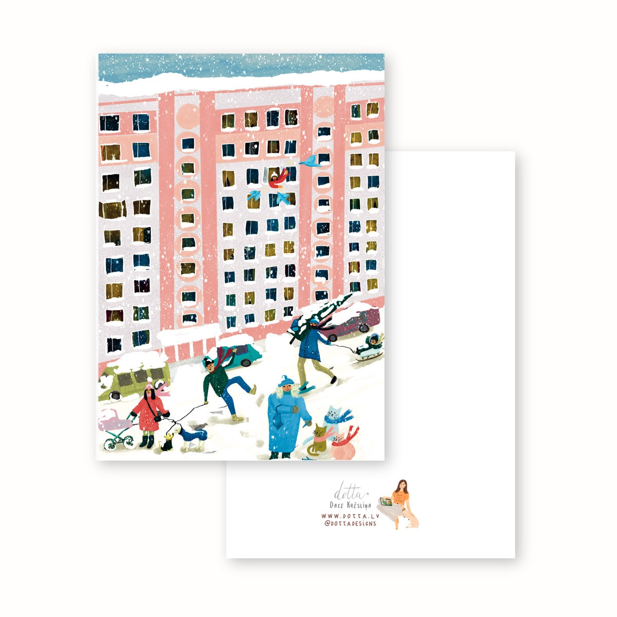Apsveikuma kartīte - Rajona ziemas prieki
