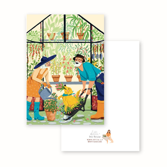 Apsveikuma kartīte - Oranžērijas prieks