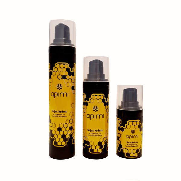 Sejas krēms ar propolisu un kumelīšu ekstraktu / Face cream with propolis and chamomile extract, travel packaging